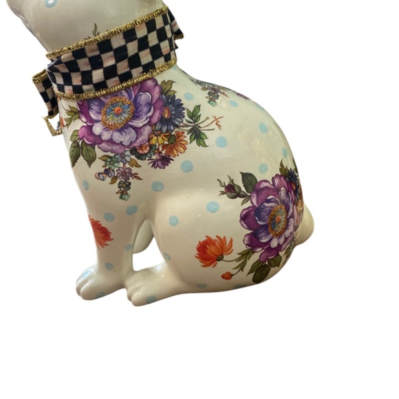 Mackenzie Childs Florabunda Bunny Rabbit Figurine, White - Picture 5 of 6